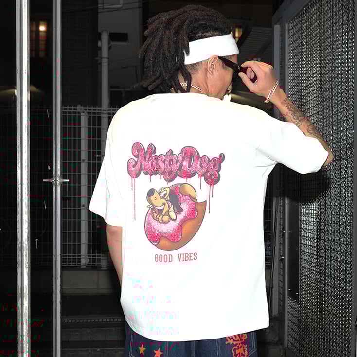 Rhinestone Donuts Tee(White) | NastyDog OnlineS