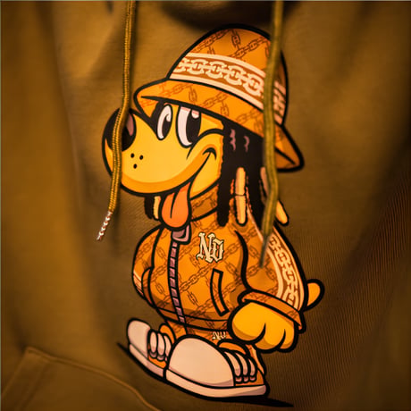 b-boy dog Hoodie (Black/Beige/Khaki/Mustard)