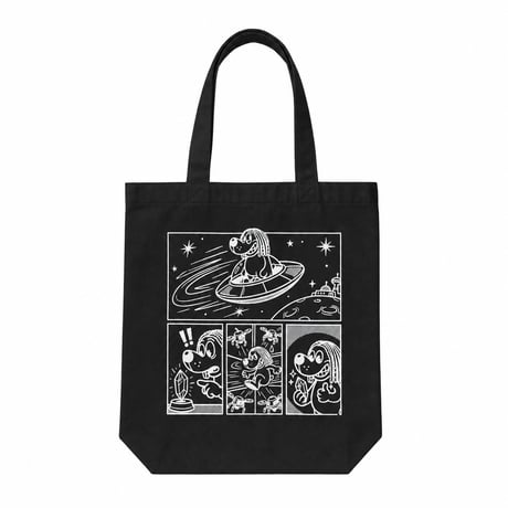 Comics Dog Totebag(Black/Natural)