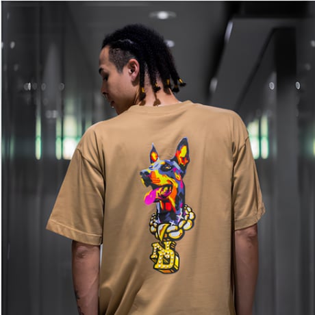 doberman Tee (Black/White/Brown)