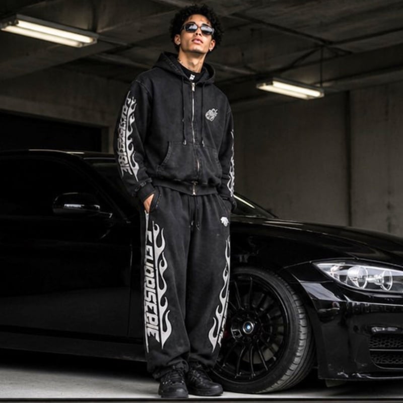 レイドジャパン　ドライジップフーディー FL×ND Hotrod ZipHoodie Setup (Black) | NastyDog