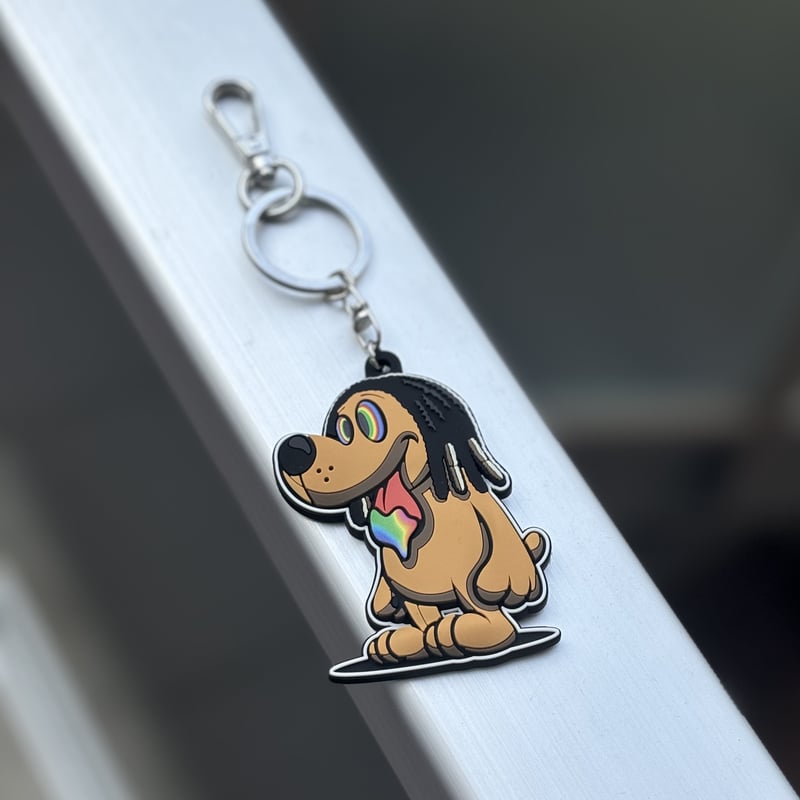 昭和レトLoo Ker シェパード置物Dog chain イヌノベルティ