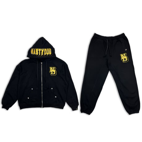 Zip Hoodie Set up (Black)