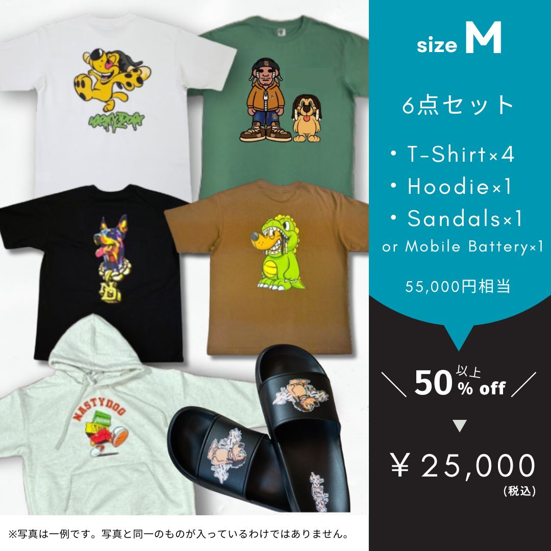 NASTYDOG サマーラッキーバッグ Tシャツ 5枚セット SUMMER LUCKY