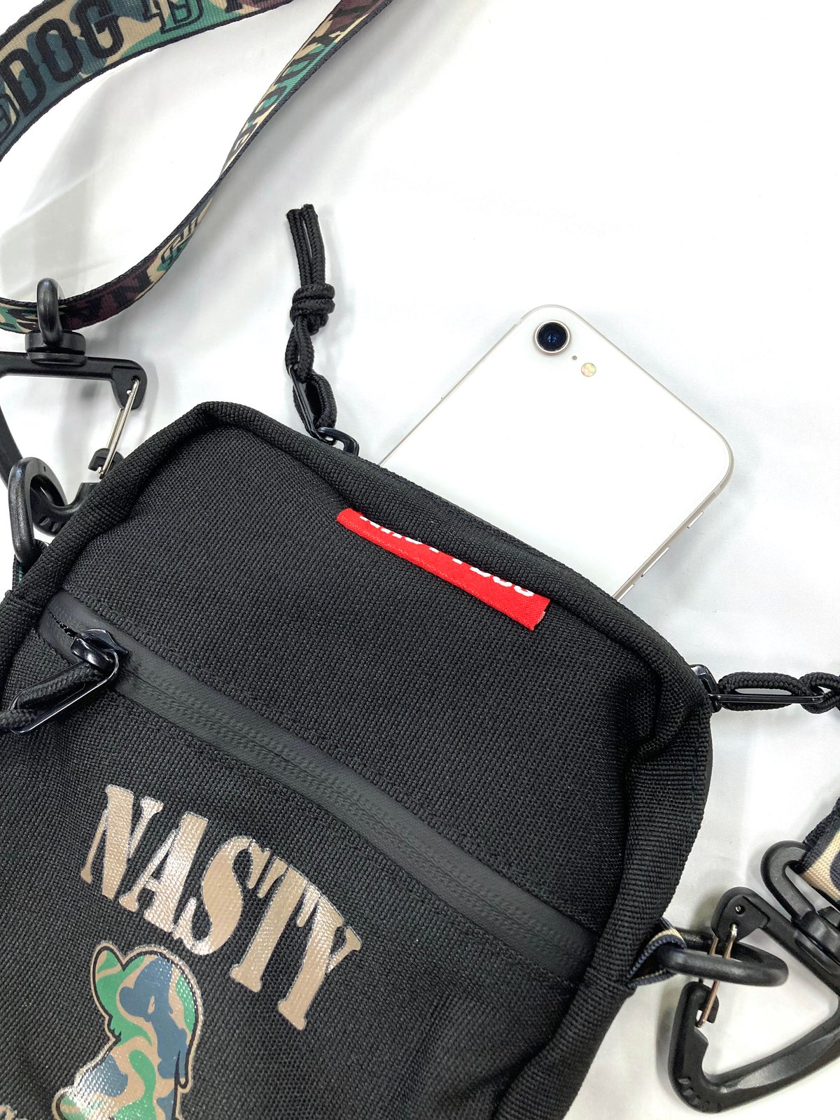 nasty dog 迷彩 ショルダーバッグ ND Shoulder Pouch Black×Camo | NastyDog OnlineS