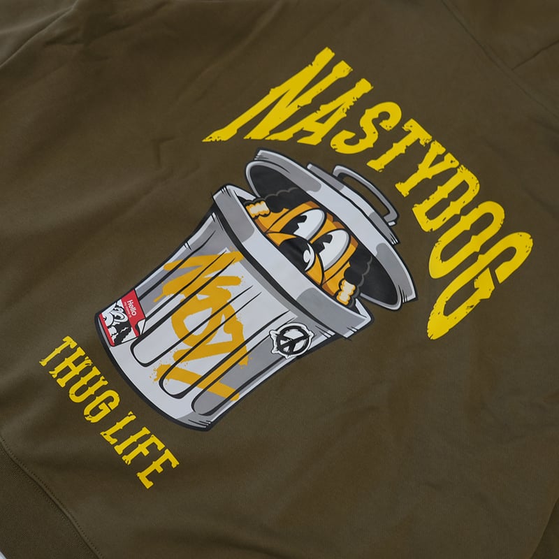 トップス NastyDog ZipHoodie Setup25 ThugLife ZipHoodie（Khaki） | NastyDog OnlineStore