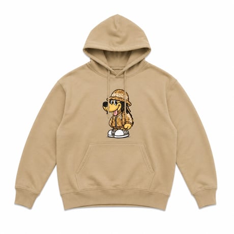 b-boy dog Hoodie (Black/Beige/Khaki/Mustard)