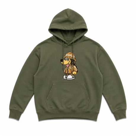 b-boy dog Hoodie (Black/Beige/Khaki/Mustard)