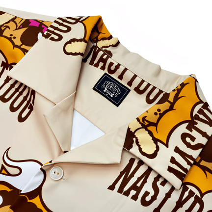 NASTY DOG アロハシャツ 半袖 ベージュ ND Aloha Shirts (Black/Beige) | NastyDog -OUTLE