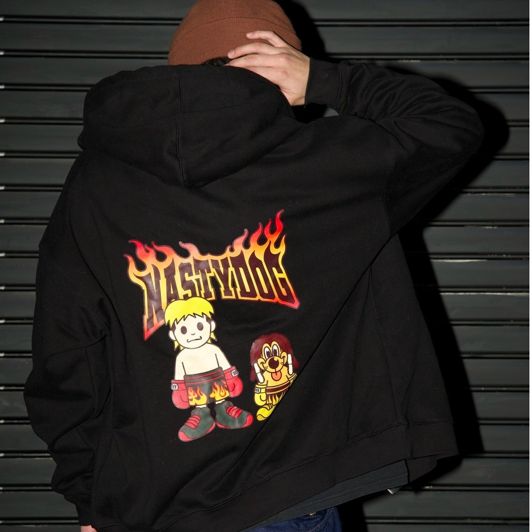Tenshin×Nasty ZipHoodie(Black) | NastyDog Onlin