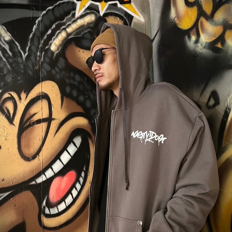 NASTYDOG Zip Hoodie フード付きパーカー サイズ2 グレー NASTYDOG Zip Hoodie フード付きパーカー サイズ2 グレー Zip