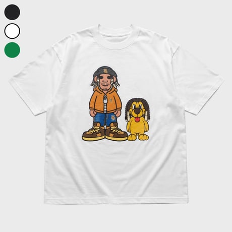 MY&minidog Tee (Black/White/Green)
