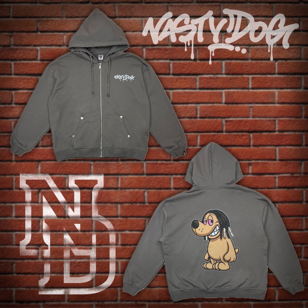Zip Hoodie (Gray) | NastyDog OnlineStore