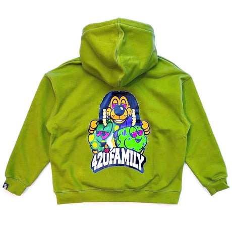 420family Zip Hoodie(Green)
