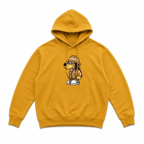 b-boy dog Hoodie (Black/Beige/Khaki/Mustard)