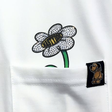 Flower Pocket Tee (Black/White)