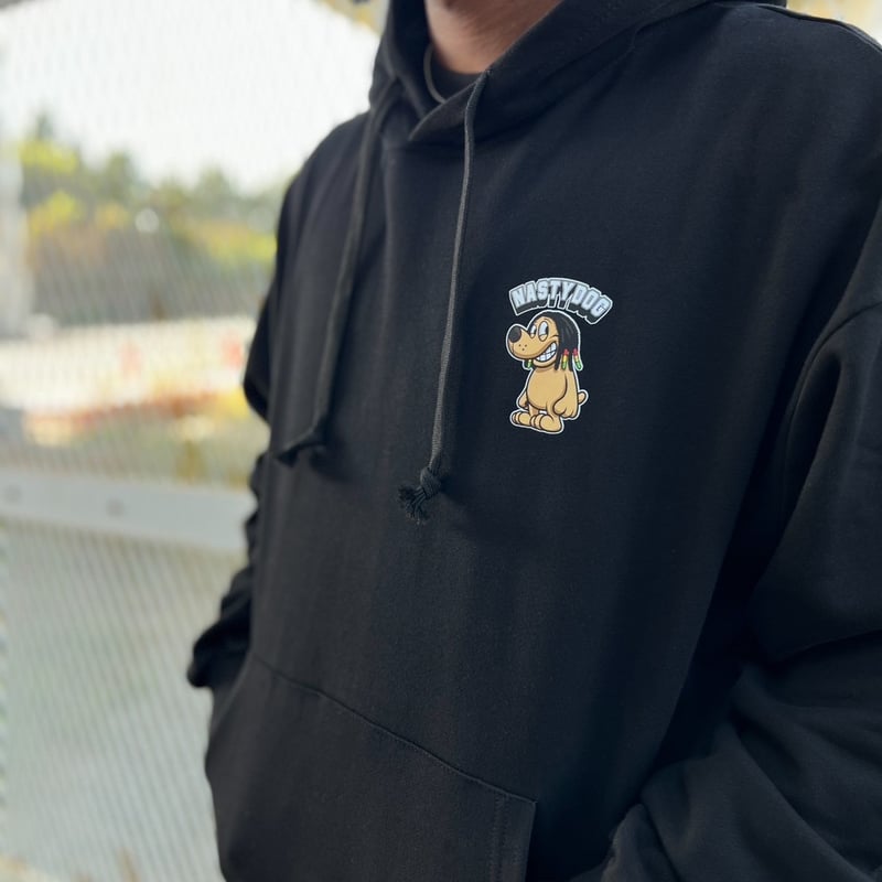NASTYDOG パーカー 黒 犬 Pixel Hoodie (Black) | NastyDog OnlineStore
