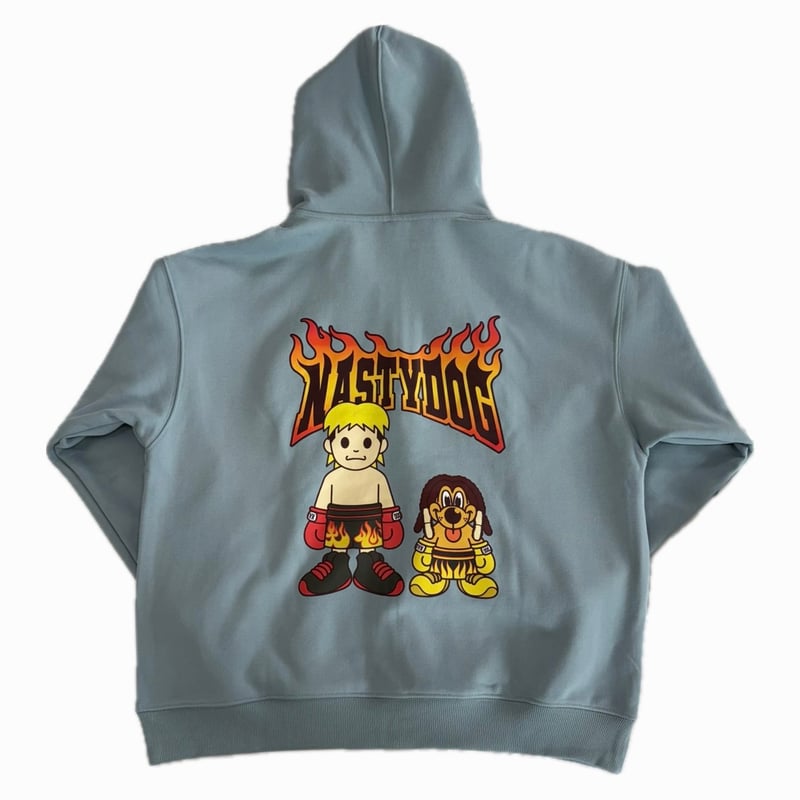 Tenshin×Nasty ZipHoodie(L.Blue) | NastyDog Onli