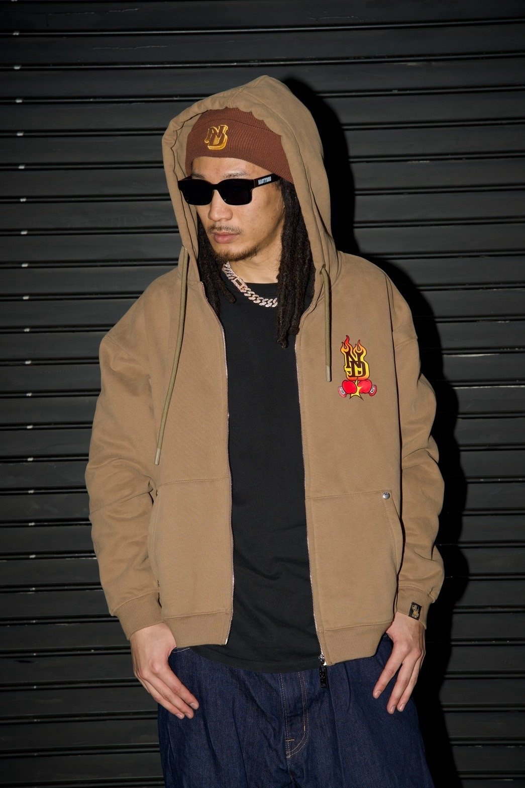 Tenshin×Nasty ZipHoodie(Brown) | NastyDog Onlin