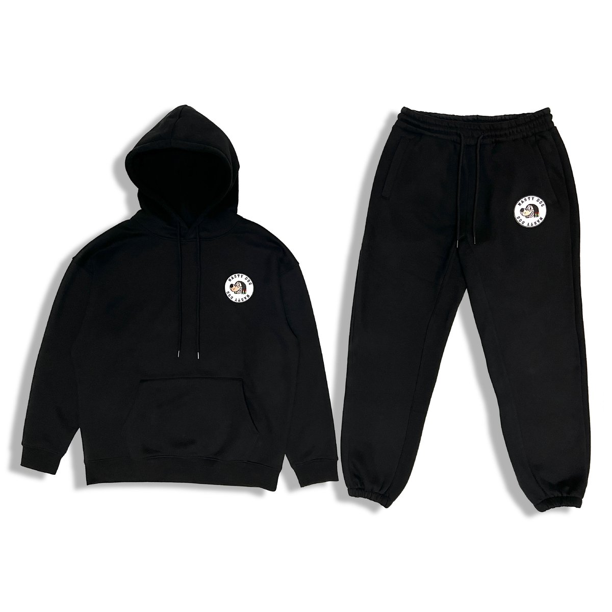 NastyDog  Zip Hoodie Set up (Black)