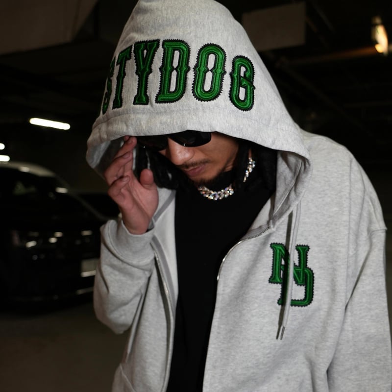 ND ZipHoodie Setup 25 (Gray×Green) | NastyDog O