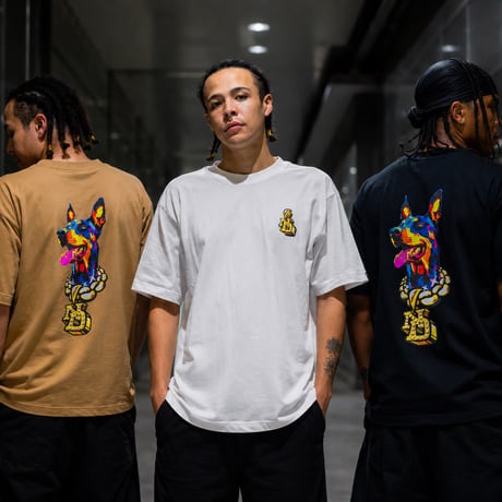 doberman Tee (Black/White/Brown)