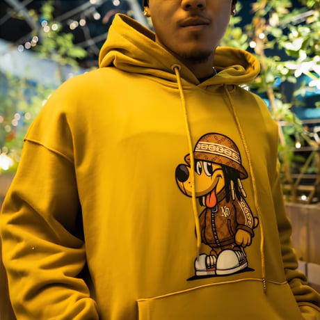 b-boy dog Hoodie (Black/Beige/Khaki/Mustard)