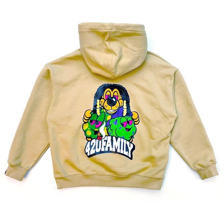 420family Zip Hoodie(Beige)