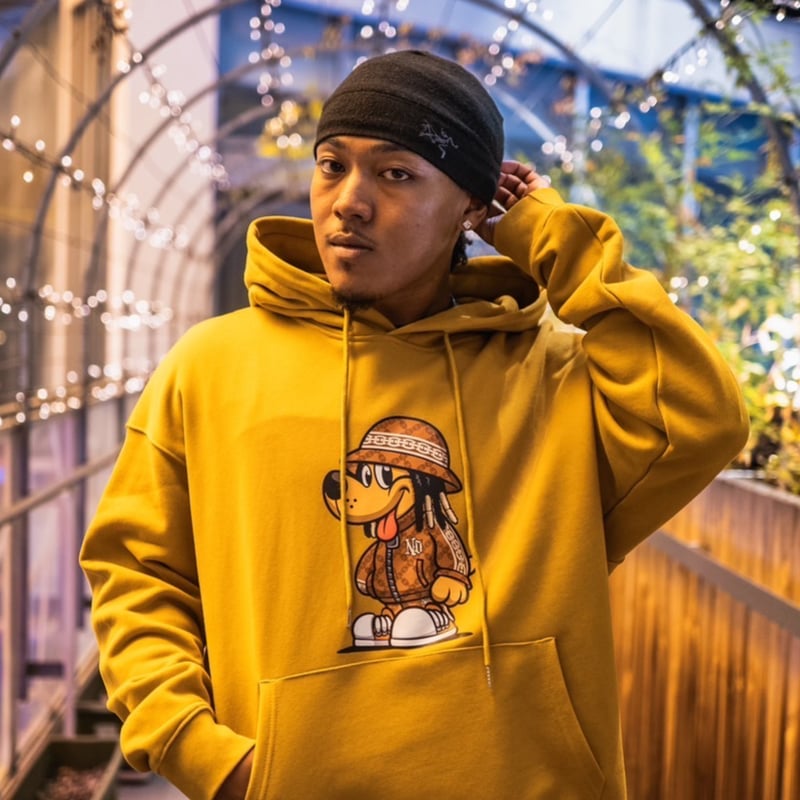 b-boy dog Hoodie(Musterd) | NastyDog OnlineStore