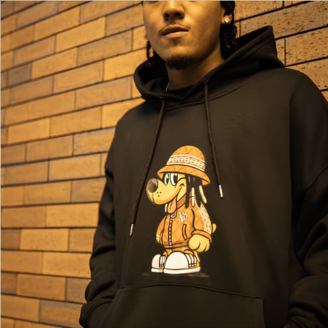 b-boy dog Hoodie (Black/Beige/Khaki/Mustard)