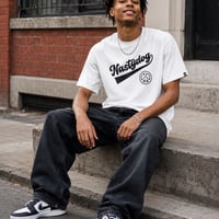 Rhinestone Script Tee(White)