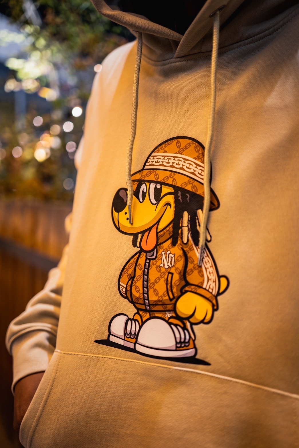 b-boy dog Hoodie(Beige) | NastyDog OnlineStore
