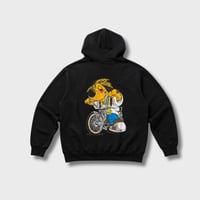 lowrider bicycle dog Hoodie (Black)