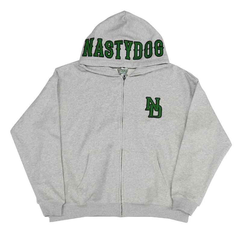 ND ZipHoodie Setup 25 (Gray×Green) | NastyDog O