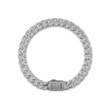 Silver Miami Cuban Links Bracelet