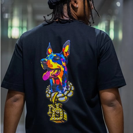 doberman Tee (Black/White/Brown)