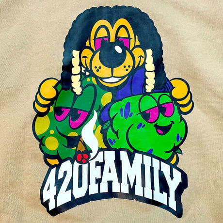 420family Zip Hoodie(Beige)