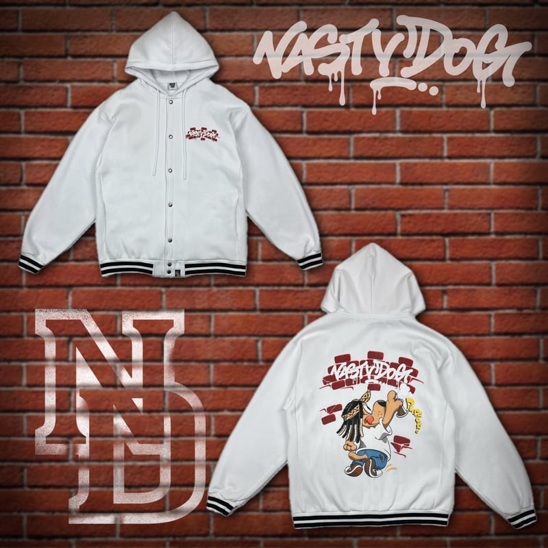Jacket Hoodie (White) | NastyDog OnlineStore Jacket Hoodie (White) | NastyDog OnlineStore