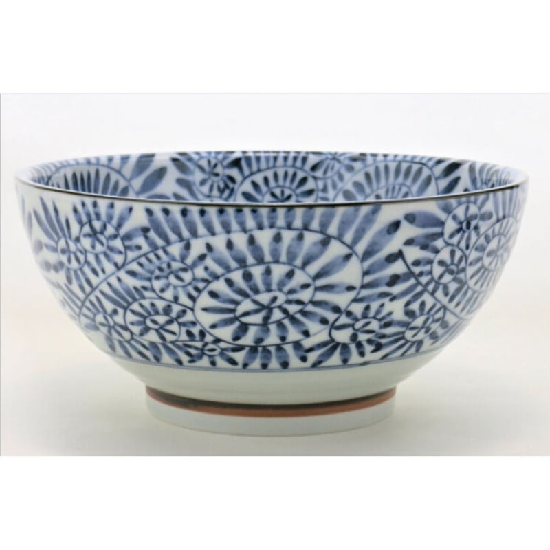 藍染タコ唐草 さぬき丼 (磁器) (美濃焼) | ヤマニシ西尾陶器