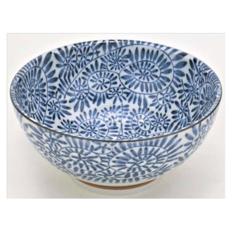 藍染タコ唐草 さぬき丼 (磁器) (美濃焼) | ヤマニシ西尾陶器