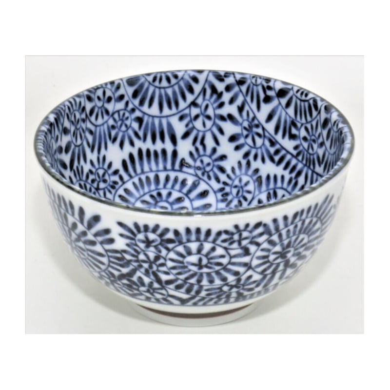 藍染タコ唐草 軽量丼(小)(磁器) (美濃焼) | ヤマニシ西尾陶器