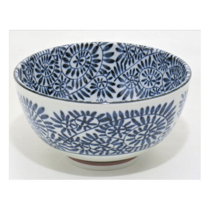 藍染タコ唐草 軽量丼(大) (磁器) (美濃焼) | ヤマニシ西尾陶器