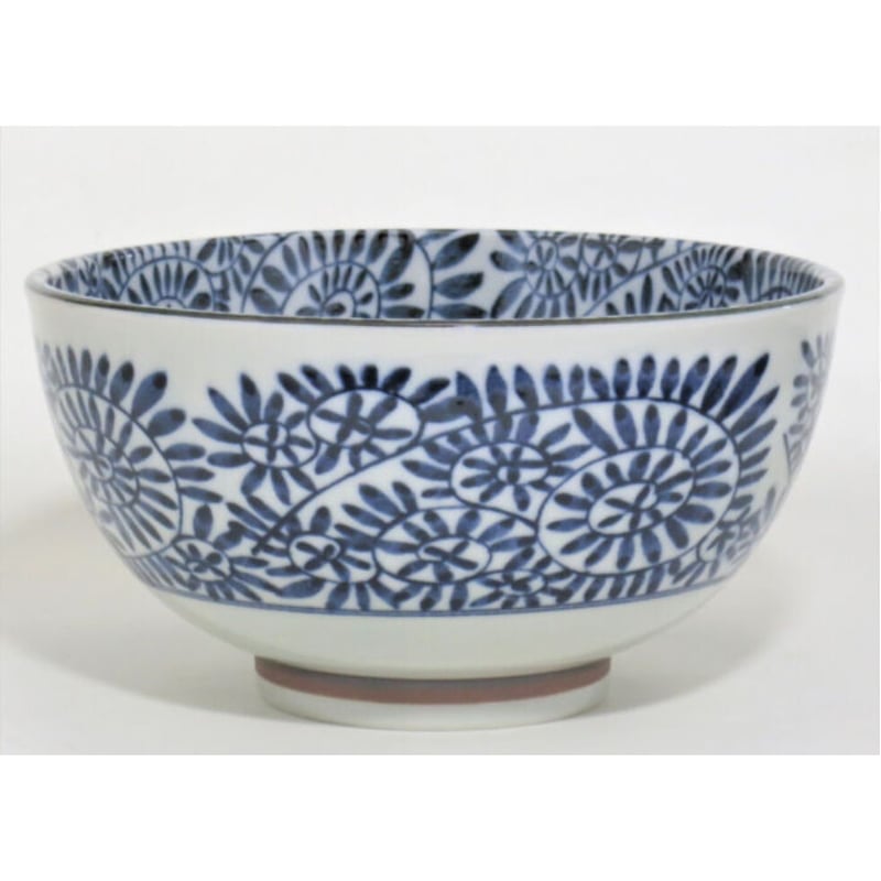 藍染タコ唐草 軽量丼(大) (磁器) (美濃焼) | ヤマニシ西尾陶器