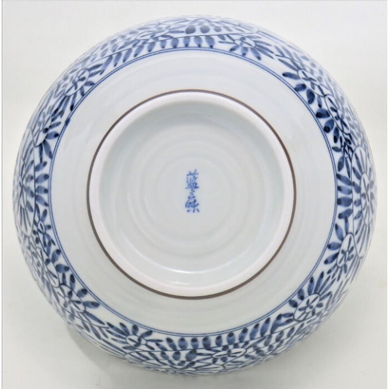 藍染タコ唐草 さぬき丼 (磁器) (美濃焼) | ヤマニシ西尾陶器