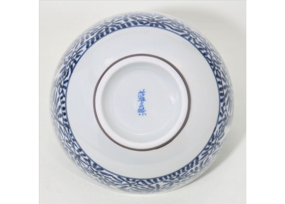 藍染タコ唐草 軽量丼(大) (磁器) (美濃焼) | ヤマニシ西尾陶器