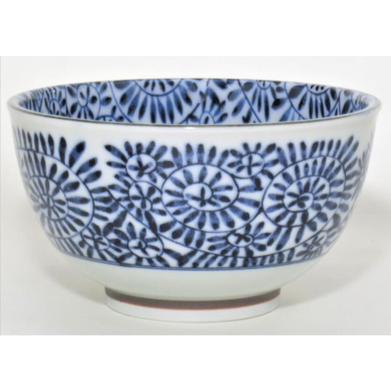 藍染タコ唐草 軽量丼(小)(磁器) (美濃焼) | ヤマニシ西尾陶器