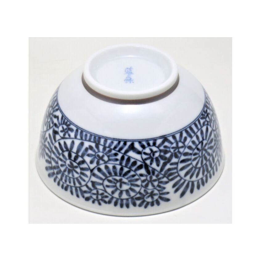 藍染タコ唐草 軽量丼(小)(磁器) (美濃焼) | ヤマニシ西尾陶器