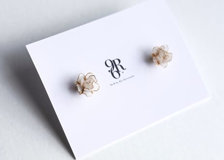 " White Rose " mini pierce/earring