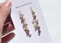 ライラックのロングピアス/イヤリング