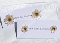 sunflower cabochon pierce/earring